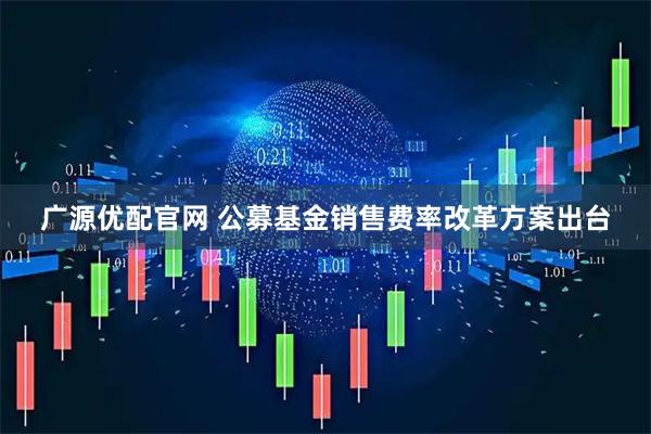 广源优配官网 公募基金销售费率改革方案出台